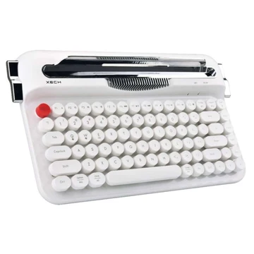 Xech Typewriter Wireless Keyboard Retro Vintage Design with Round Keycaps (Unboxed - Brand Warranty) | Refurbify - Refurbify Certified